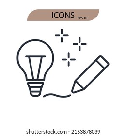 inspiration icons  symbol vector elements for infographic web