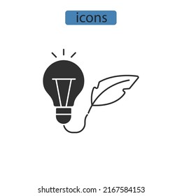 símbolo de iconos de inspiración elementos vectoriales para web infográfica