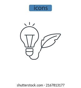 inspiration icons  symbol vector elements for infographic web