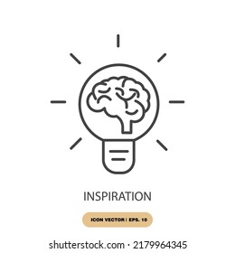 inspiration icons  symbol vector elements for infographic web