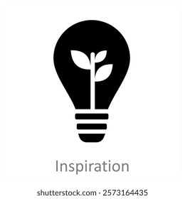 Inspiration and idea icon concept