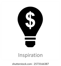 Inspiration and idea icon concept