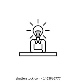 inspiration, idea icon. Element of concentration line icon