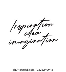 inspiration idea imagination text on white background.