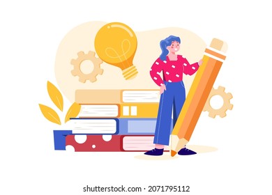 Inspiration Illustration concept. Flat illustration isolated on white background.