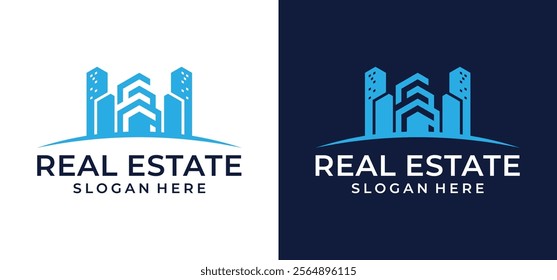 Inspiration Illustration Vector Logo Design Apartment Real Estate Building.