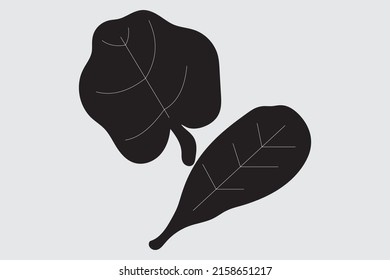 IMAGEN DE INSPIRACIÓN DE BLANCO NEGRO DE COLOR DE HOJA. PLANTILLAS DE VECTOR