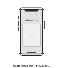 Inspiration Iphone screen kit icon. Wireframe symbol modern, simple, vector, icon for website design, mobile app, ui. Vector Illustration