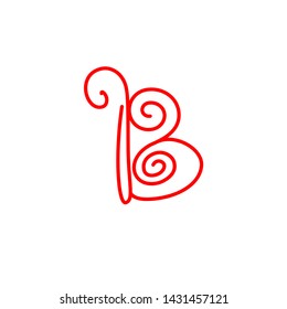 
inspiration for letter B, butterfly shape.