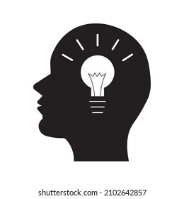 inspiration light bulb with concept of idea. vector illustration to decorate.