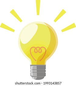 Inspiration light bulb icon [Illustration material]
