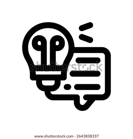 inspiration line icon. Clean and minimalist vector icon for websites, mobile apps, presentations, and logos. Fully scalable and customizable for any project.