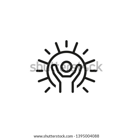 Inspiration line icon. Glory, creativity, triumph. Creativity concept. Vector illustration can be used for topics like success, religion, happiness