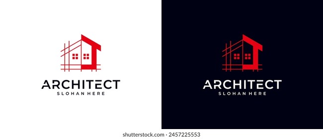 Inspiration logo Home architect vector illustrations