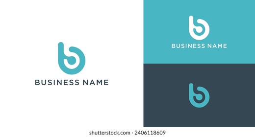 inspiration logo initial letter B abstract with tech style . icons for business, internet and technology.