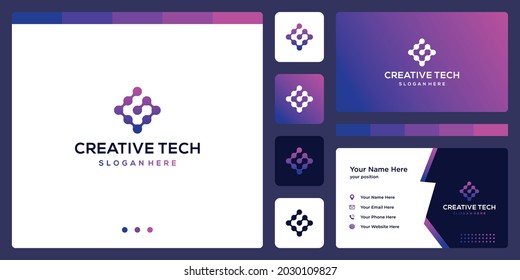 inspiration logo initial letter G abstract  with tech style and gradient color. icons for business, internet and technology.