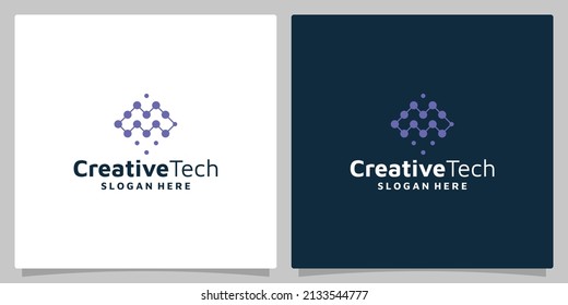 Inspiration logo initial letter M abstract with tech style. icons for business, internet and technology.