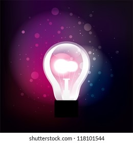 Inspiration magic light bulb, EPS10 file with transparent objects