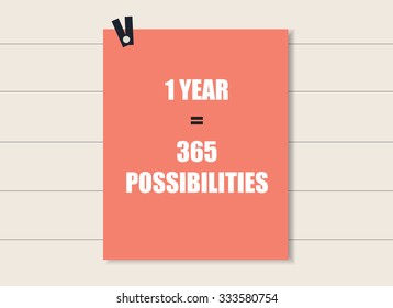 Inspiration Motivation Life Quote on Paper Vector Background Design