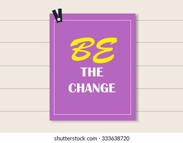 Inspiration Motivation Life Quote on Paper Vector Background Design