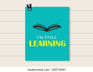 Inspiration Motivation Life Quote on Paper Vector Background Design