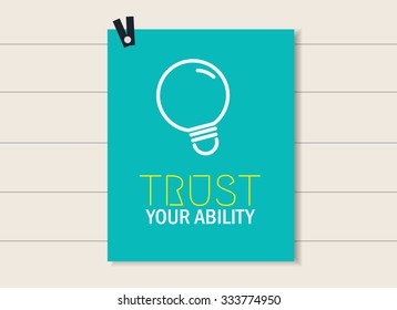 Inspiration Motivation Life Quote on Paper Vector Background Design