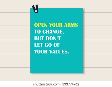 Inspiration Motivation Life Quote on Paper Vector Background Design