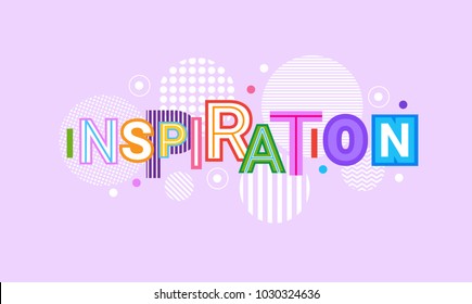 Inspiration And Motivation Web Banner Abstract Creative Template Background Vector Illustration