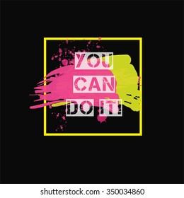 Inspiration Motivational Quote on Vector Background Design. Positive Thinking.