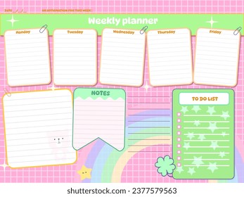 inspiration notepaper design printable . Pink,  white  minimal pages for tags , weekly notes, diet menu breakfast pink and green background 