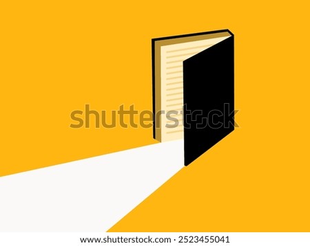 Inspiration. open big book. vector