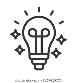 Inspiration Outline Icon Vector Illustration