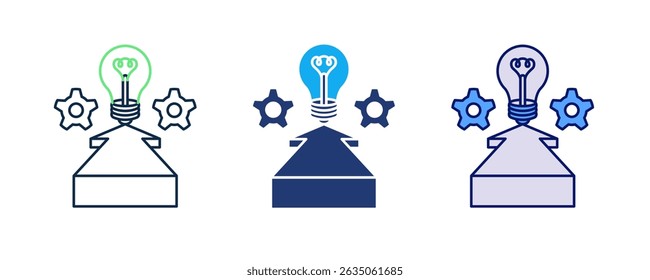 Ícone Caminho de inspiração representado pelo ícone Caminho de inspiração estilo azul, dualino e dualtone.