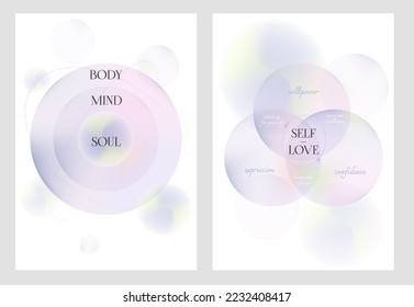 Inspiration poster for Self love and mental health. Self care and psychology poster. Editable vector illustration.