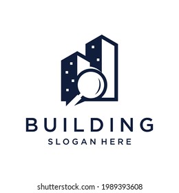 Plantilla de diseño de logotipo de creación de motores de búsqueda de inspiración
