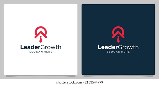 inspiration for the shape of a leader's logo and arrow growth logo. premium vector