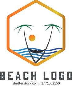 Inspiration sign / logo Initial like a coconut tree relaxing logo design template