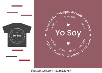 I am inspiration in Spanish t shirt design