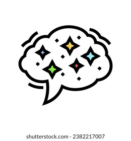 inspiration speech bubble color icon vector. inspiration speech bubble sign. isolated symbol illustration