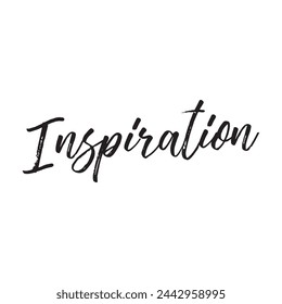 inspiration text on white background.