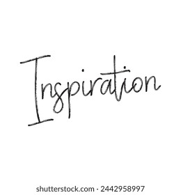 inspiration text on white background.