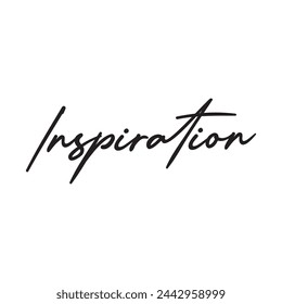 inspiration text on white background.