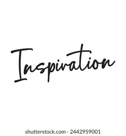 inspiration text on white background.