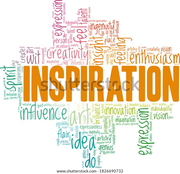 Inspiration Vector Illustration Word Cloud Isolated Stock Vector ...