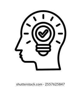 inspiration Vector Lineal Icon on white background.