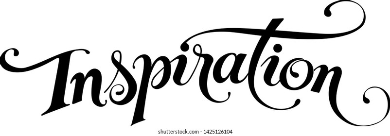 "Inspiration" vector version of my own calligraphy