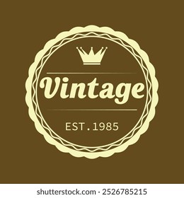 Inspiration vintage retro logo design, vintage logo with stylist circle shape, king vintage logo design, brand vintage logo design