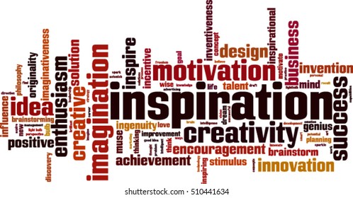 Inspiration Word Cloud Concept Vector Illustration Stock Vector 