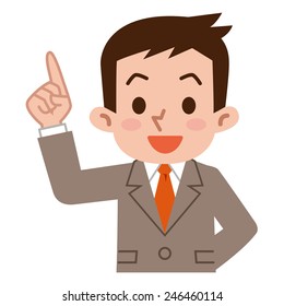 Inspiration of young businessman