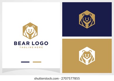 Inspirational urso animal vetor logotipo